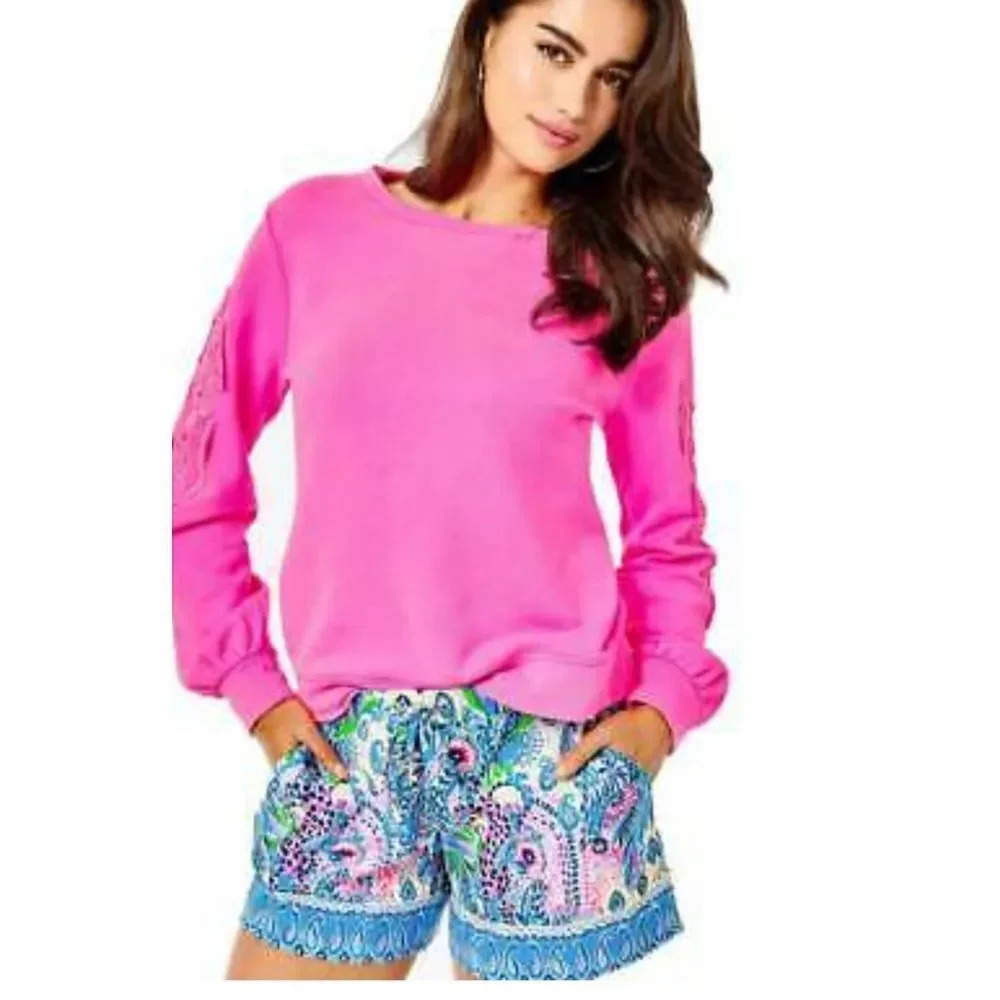 LILLY PULITZER KATIA POCKET SHORTS HAUTE CATURE MACADEMIA ENGINEERED sZ … - Picture 3 of 12
